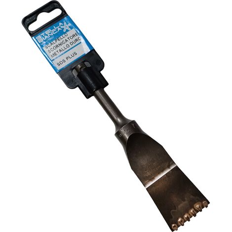 SCALPELLO A BOCCIARDA SCORNICIATORE SDS-PLUS 6 DENTI 175mm STELLA BIANCA (1/5)