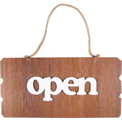 Panneau mural décoratif rétro, double face, en bois, pour porte ou magasin.-24X23.5CM (1/4)