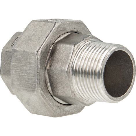 tecuro Verschraubung flach dichtend Edelstahl V4A (AISI 316), IG x AG 1/8 Zoll