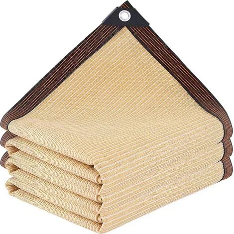 Beigefarbenes Sonnensegel aus Netzgewebe, 2x3 m (1/5)