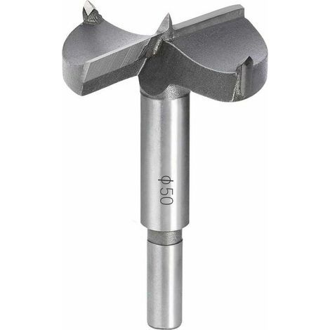 Holzbohrer, 50 mm Hartmetall-Holzfräser, zum Einbau von Holzkugeltüren, Schubladen, Sperrholz, hilft Ihnen, schnell saubere, flache Löcher in Holz zu bohren (1/4)