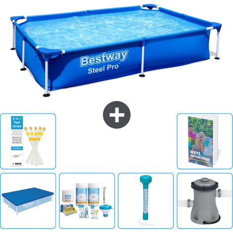 Bestway Steel Pro Rechteckig - 221x150x43 cm - 7-teilig S52