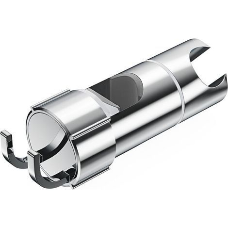 Supporto doccia regolabile con 2 ganci per soffioni doccia da 20,5 a 23,5 mm, supporto universale per soffione doccia per barre da 18-25 mm, supporto doccetta cromato (1/4)