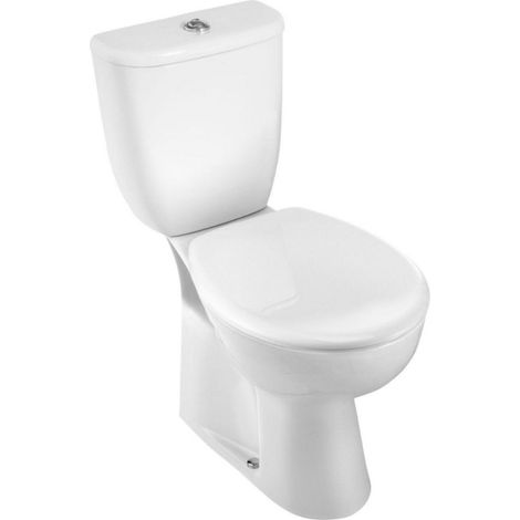 Jacob Delafon – WC japonais lavant à poser sortie verticale – Économie d'eau 3/6 L – Dimensions compactes 66 x 35,5 cm – Céramique blanche brillante