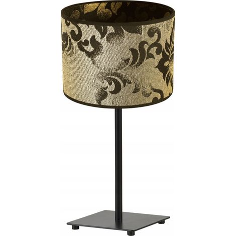 LÁMPARA DE MESA GIA, PANTALLA CON PATRÓN DORADO (1/5)