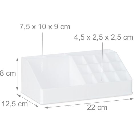 Organizer per trucco torre make-up 8 x 22 x 12,5 cm pratico contenitore decorativo in acrilico trasparente 130008624