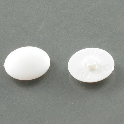 Vis Express – Cache vis tête fraisée TORX T20 – Diamètre de tête 12mm – Polyéthylène RAL9010 blanc pur – Pour fixation précise dans matériaux variés