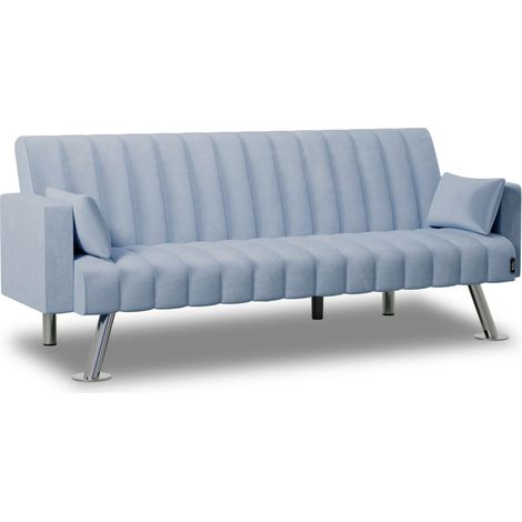 Nalui Sofá Cama Azul One Lines 3 Plazas Acolchado (1/5)