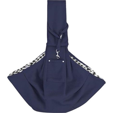 Sac de transport pour chien - Sac pour animaux - Promenades en extérieur - Mains libres - Taille M (jusqu'à 7,5 kg) - Bleu marine (1/5)