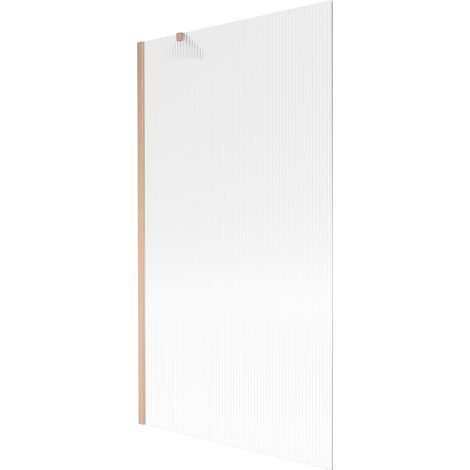 Mexen Next 1-flügelige Badewannenabtrennung 100 x 150 cm, Streifen, gebürstetes Kupfer - 895-100-000-00-09-65 (1/5)