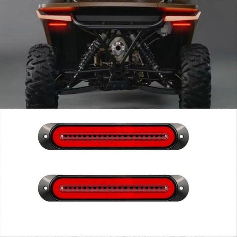 Deux feux arrière automobiles 12V/24V, chacun avec 68 LED clignotants/feux de freinage/feux de position latéraux, adaptés aux remorques, camions, camping-cars, SUV et UTV. (1/5)