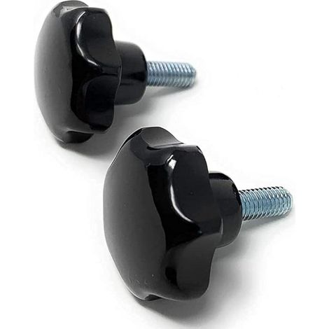 12 molettes de serrage Torx en plastique, Avec Filetage Mâle 32, 6 x 20 mm,Noire (1/5)