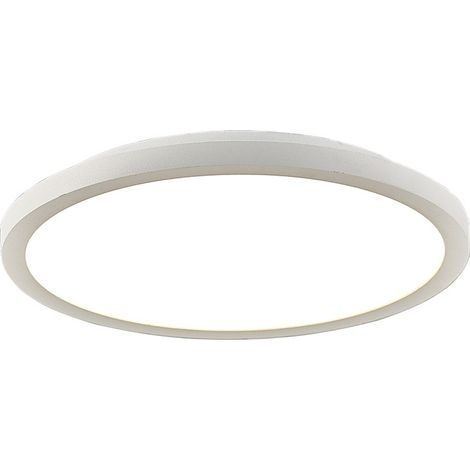 Plafón LED "Doron" redondo (20W 3000K 1000lm) IP20 Ø22,3cm fabricado en aluminio y acrílico color blanco (1/2)