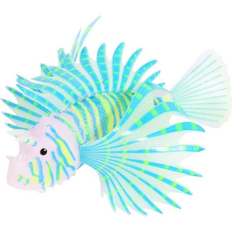 Faux Poisson, Faux Poisson Artificiel Aquarium Poissons De Lumineux Faux Poisson pour Aquarium Ornement Lueur Simulation Décoration Animale (Bleu) (1/5)