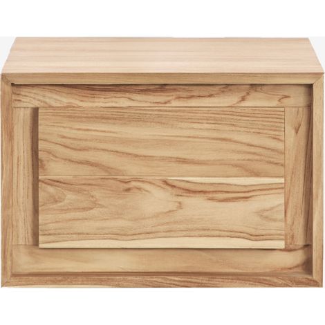 Conjunto de mueble de baño suspendido 60x45 cm en madera de teca Jabari SKLUM        (1/5)