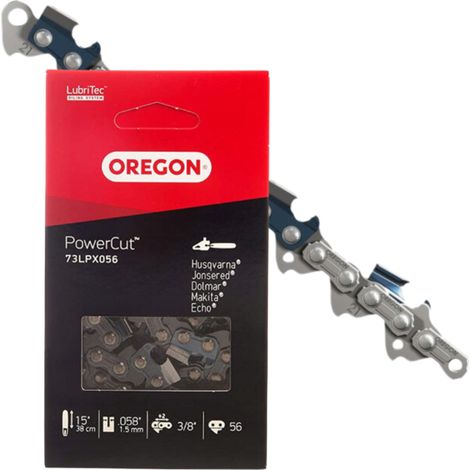 Cadena para motosierra Oregon SUPER 70 de 3/8" y 1,5 mm - 56 eslabones, cincel completo (1/2)
