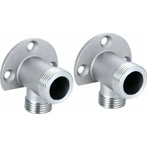 Kit d'installation pour robinet apparent – Raccord en cuivre chromé – Filetage 1/2 NPT x G 3/4 – Installation facile et esthétique (1/4)