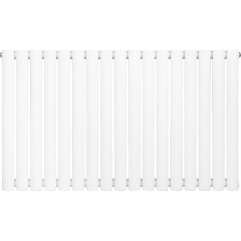Radiatore Orizzontale Design Ovale Colonna Singola Bianco 600x1020 mm