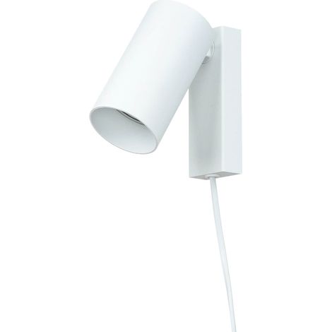 Wandlampe mit Schalter Kabel Weiß verstellbar Modern GU10 Spot Wandleuchte Leselampe Bett Sofa