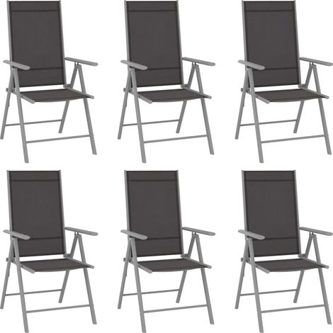 Maison Exclusive - 7-tlg. Garten-Essgruppe Aluminium Silbern und