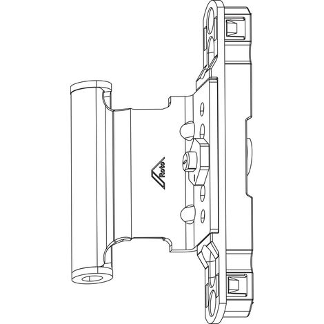 ROTO NX Dreh-/Kippflügelfalzband P mit Nutführung 12/20-13 verstellbar silber