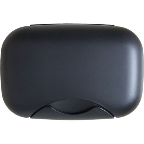 Porte-savon de voyage créatif fait main noir imperméable pour la maison et l'extérieur. (1/5)