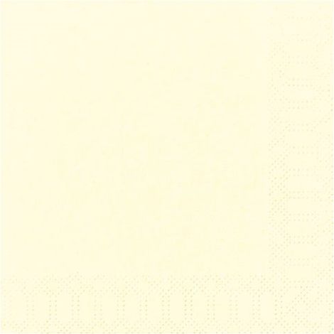 Duni Juego de 20 Servilletas de Papel Crema 33x33 cm