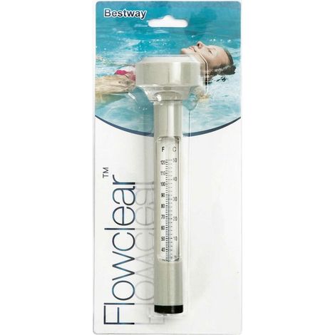 Thermomètre flottant de piscine Plastique ABS durable Affichage °C/°F Plage de température -11°C à 50°C Ficelle incluse - BW58072 (1/5)
