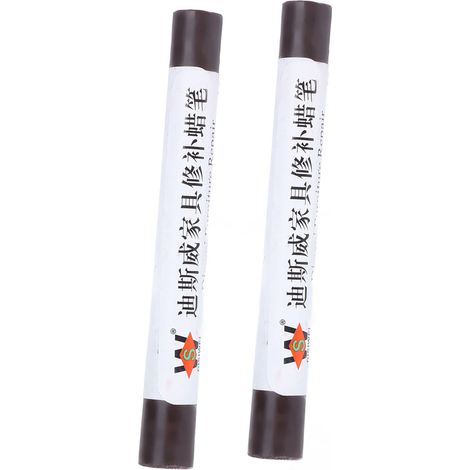 2 pièces Crayon retouche peinture meubles sol bois stratifié anti-rayures stylo réparation teck foncé (1/5)