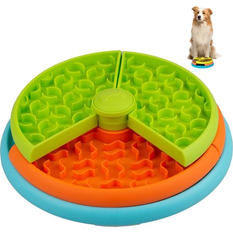 Cuenco de alimentación lenta para perros de 3 niveles, reduce el aburrimiento y la ansiedad, cuenco interactivo antideslizante para perros, adecuado para perros pequeños, medianos y grandes. (1/5)