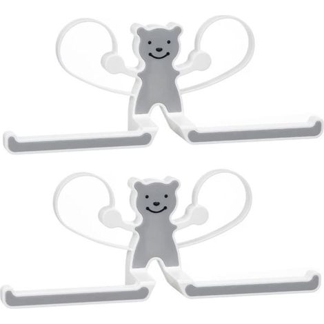 Set of 2 wall-mounted towel racks, no drilling required, shower supports, bathroom accessories (1/2)