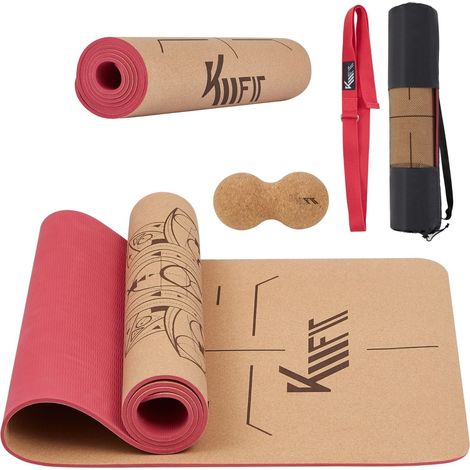 KM-Fit Tappetino da yoga Tappetino da ginnastica Tappetino per il fitness Rosa (1/5)