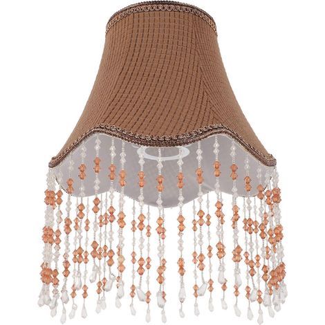 Eleganter viktorianischer Lampenschirm mit Fransen und Quasten für Tisch- und Stehlampen, Vintage-Dekor