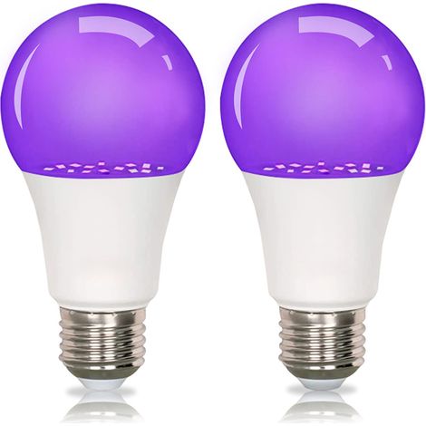 (2 unités) Ampoule LED E27 9W, lampe UV 395 nm (1/5)