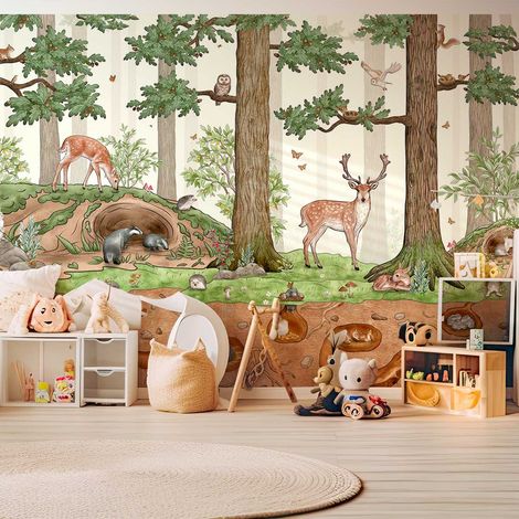 Papier peint panoramique la vie en forêt papier peint (1/5)