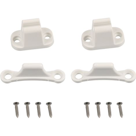 Fermo per porta roulotte in 2 pezzi, fermo per serratura porta per camper, roulotte, camper, camper, rimorchio merci (bianco)