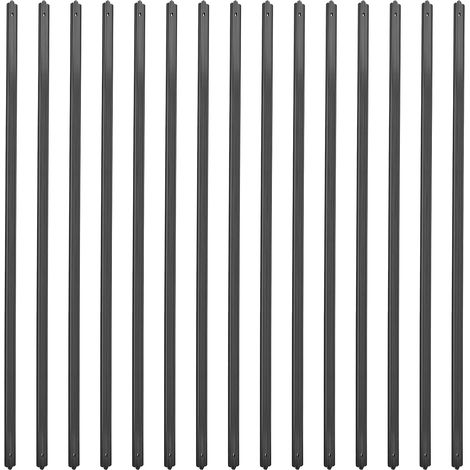 balustre terrasse aluminium droit rainuré lot 50 vis fournies 82 cm noir mat garde-corps escalier (1/5)