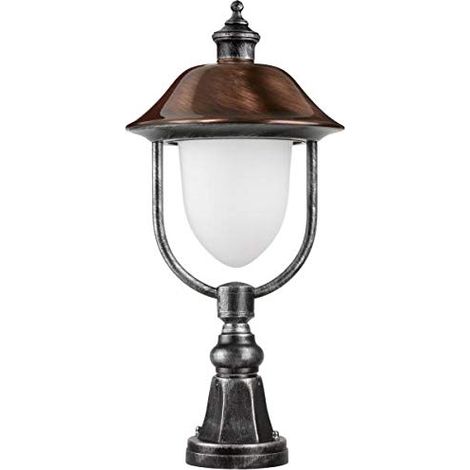 LCD STANDLEUCHTE, E27, 100 WATT, SCHWARZ-SILBER-KUPFER (1157)