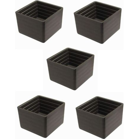 5x embout de tube carré 20x20 plastique bouchon capuchon noir 20mm bricolage (1/2)