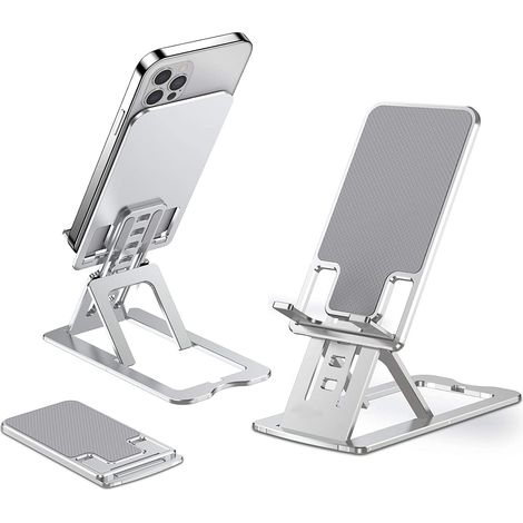 Support Téléphone Portable - En Aluminium - Réglable En Hauteur Et En Angle - Pour Smartphone Et Tablette Jusqu'à 9,7 Pouces - 1 Pièce (1/5)