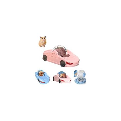 Hamster-Laufrad mit abnehmbarer, transparenter Kugel, lustiges Laufrad für Hamster, 3 Modi verfügbar, geeignet für Zwerghamster – sicher, atmungsaktiv und niedlich (rosa, 14,5 cm) – Crezuo