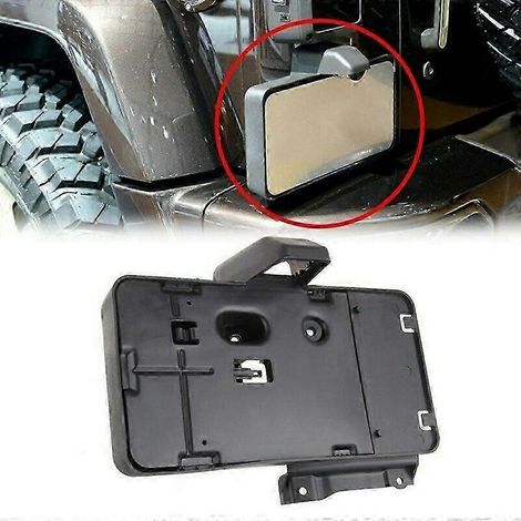 Support de plaque d'immatriculation noir compatible avec Jeep Wrangler JK 2007 à 2018 AQWHBYV (1/4)