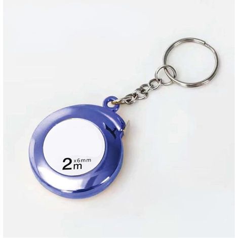 Porte-clés mini mètre ruban bleu de 2 m, mètre ruban portable pratique pour les mesures quotidiennes (1/4)
