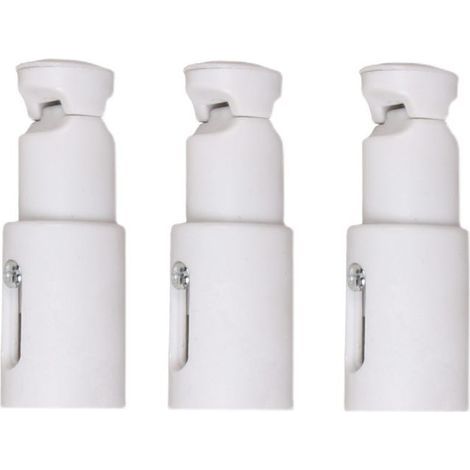 Three replacement brackets for wall-mounted electric towel rails, including screws and washers, adjustable. (1/5)