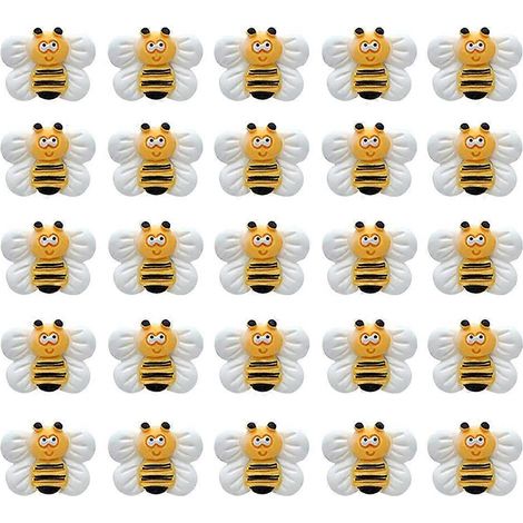 Lot de 25 punaises multifonctions en forme d'abeille, accessoires pratiques pour cartes-7.5x7.5x2.5cm