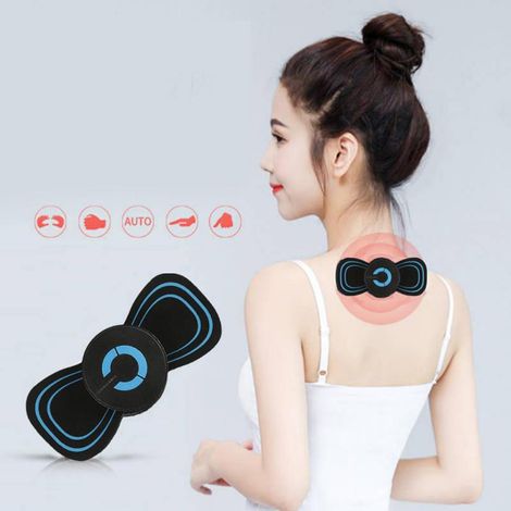 Mini Masseur Cervical Portable 6 Modes Électrique Patch de Massage Neck Vibration Relaxation Musculaire (1/5)