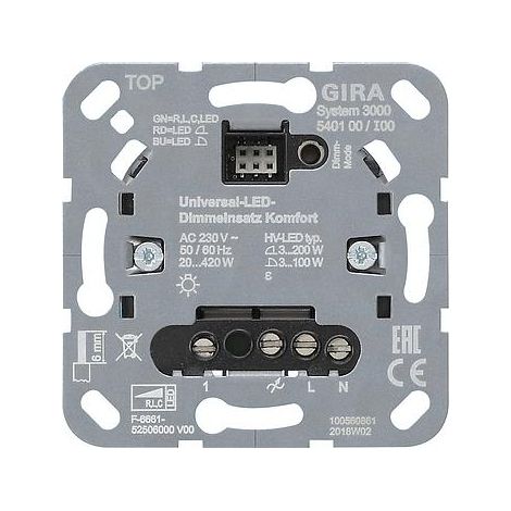 GIRA 540100 SYSTEM 3000 INTERRUPTEUR VARIATEUR UNIVERSEL À LED (1/2)