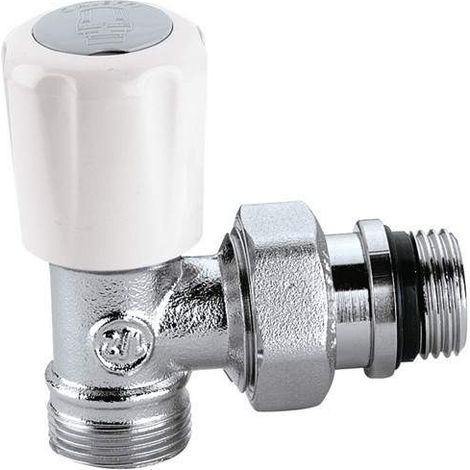 Válvula termostática de radiador con conexiones en ángulo Caleffi 338  3/8"M (1/3)