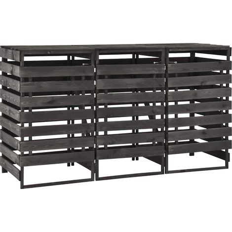 Maison Exclusive - Mülltonnenbox für 3 Tonnen 210x75x121 cm Kiefe