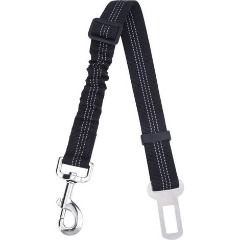 Ceinture de sécurité pour chien - SALUTUYA - Réglable - Nylon - Noir (1/4)
